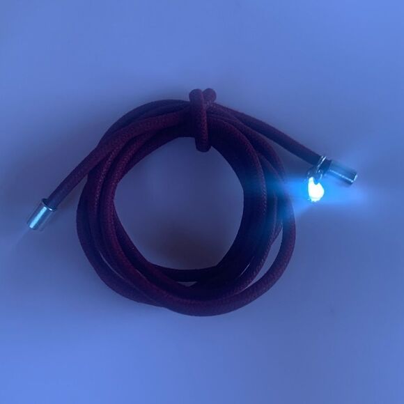 India Hicks Mr Mrs Cord Necklace - Wine/Silver - Picture 3 of 5